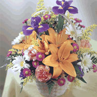 Canasto Iris y Lilium